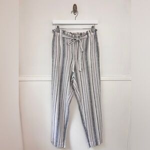 Beach Lunch Lounge Giavanna 50 Shades Stripe Linen Blend Pants